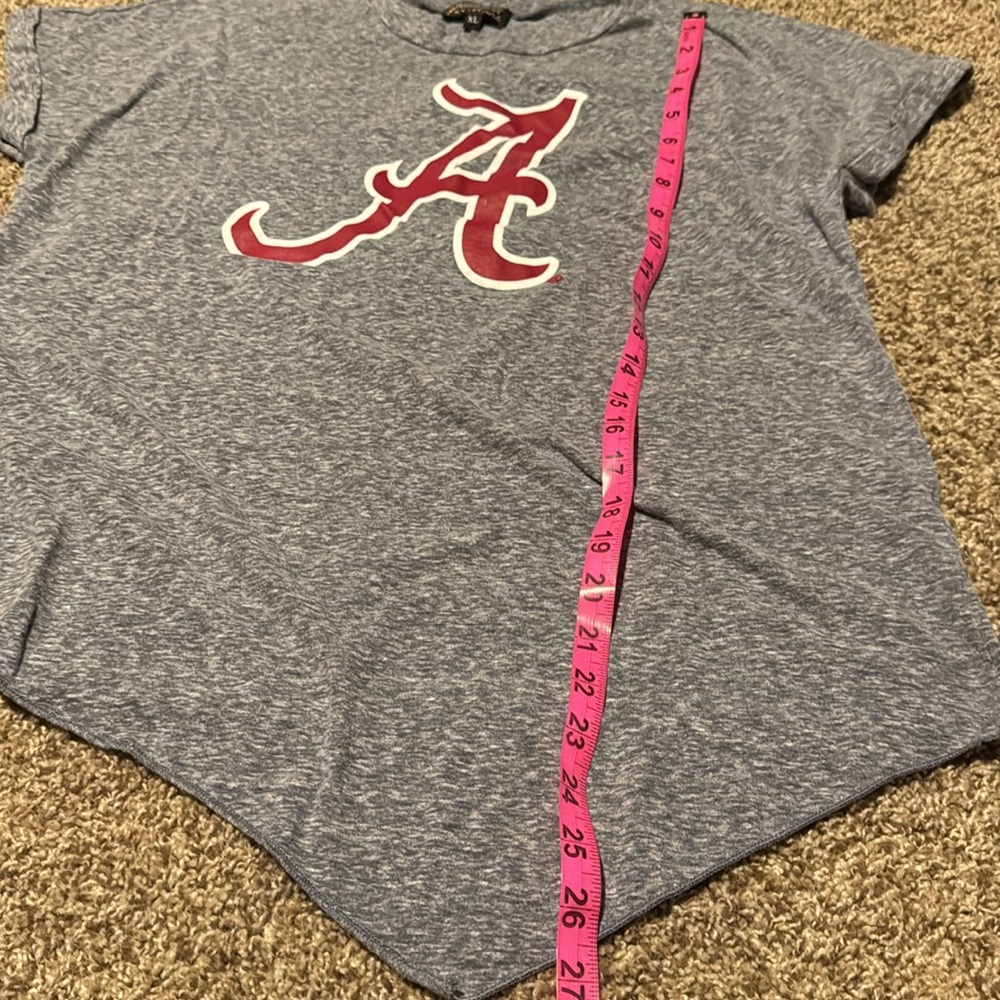 Alabama Crimson Tide blue heathered asymmetrical hem logo t-shirt (XL) - EUC! - Picture 4 of 13